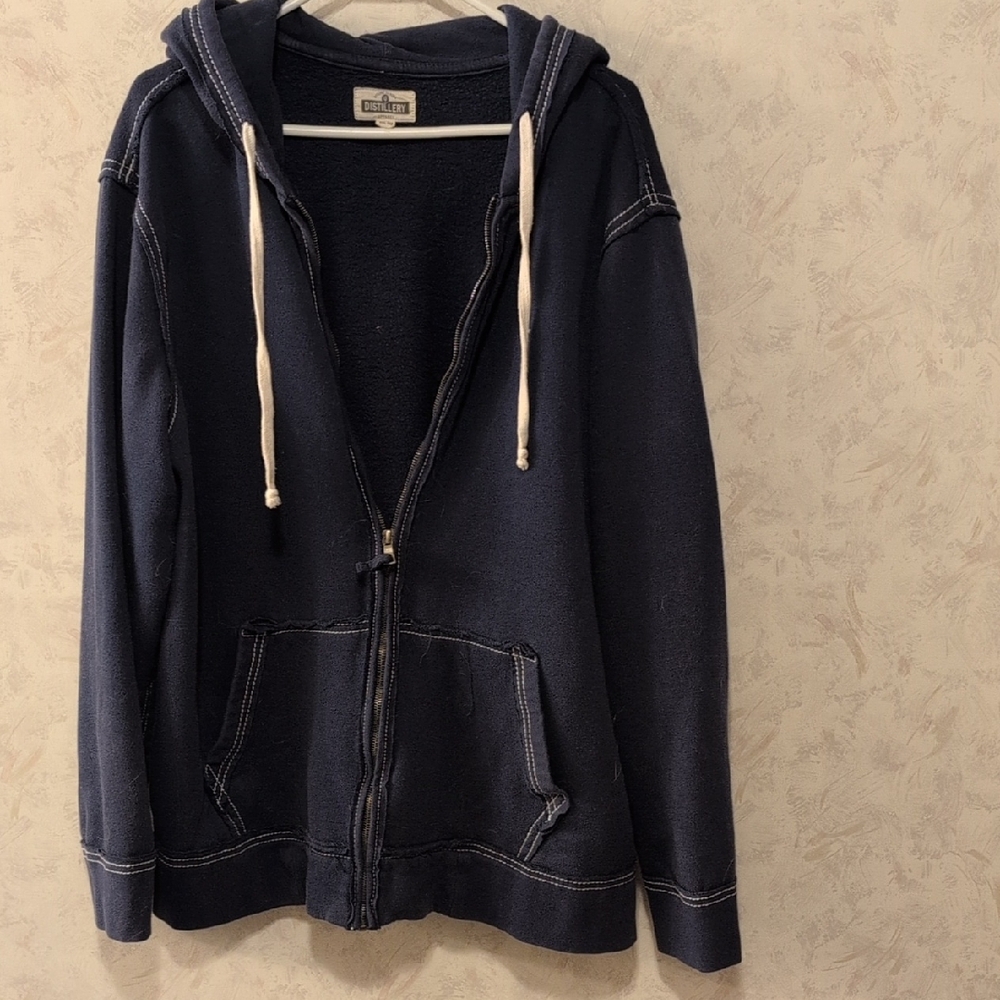 Classic Navy Zip-Up Sweater